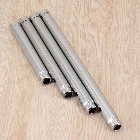 G1/2" Polished Chrome Shower Head Extension Pipe - Stainless Steel, 10in(25cm)