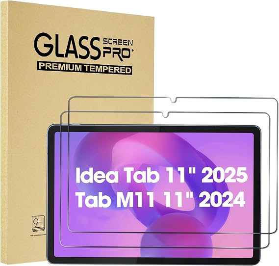 ProCase 2 Pack Screen Protector for Lenovo Idea Tab 11" 2025/Tab M11/Tab K11 LTE 11" 2024 TB330/TB336, Tempered Glass Film Guard for Lenovo 11" Idea Tab 2025/Tab M11/Tab K11 LTE 2024 Release