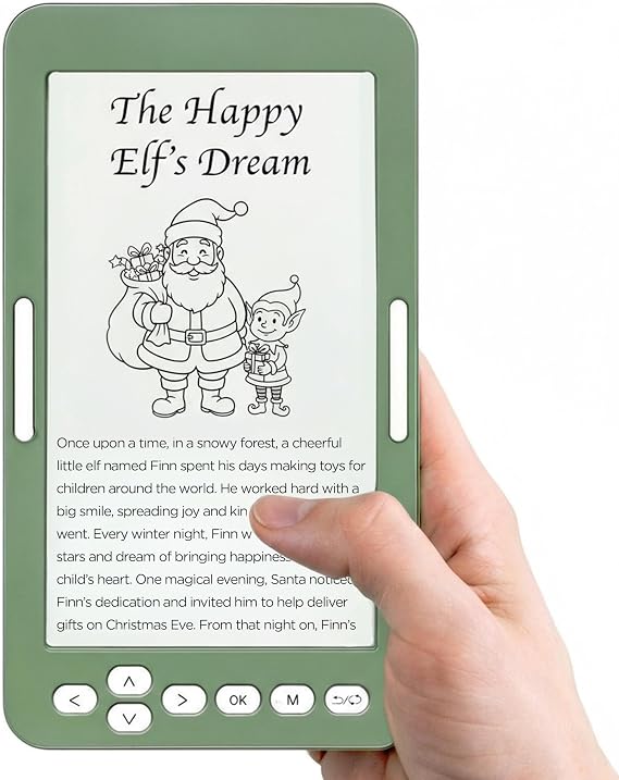 Silvergear® E-Reader with Educational Games and E-Ink Display 4 GB Memory Lightweight 13.7 x 7.55 x 0.84 cm Matcha Green