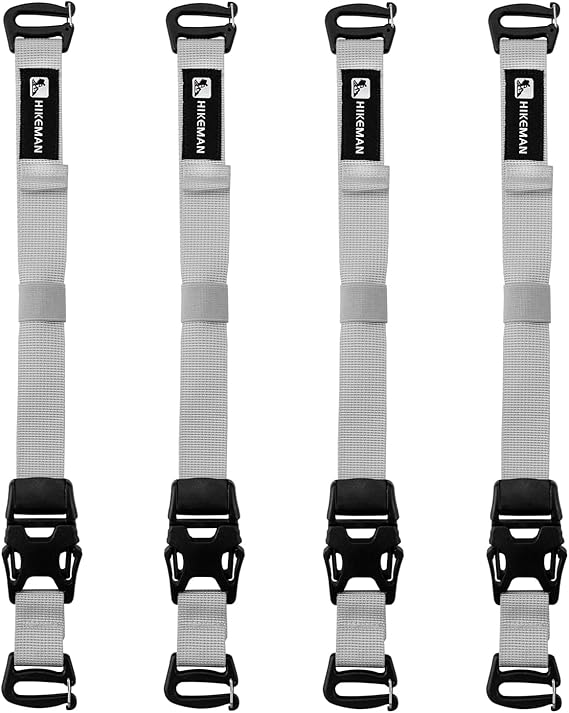 HIKEMAN Tactical Rush Tier System - Adjustable Molle Backpack Straps,Fastening Straps with Buckle Clips,Outdoor Compression Bundling Straps,Expansion Module Accessory Luggage Strap