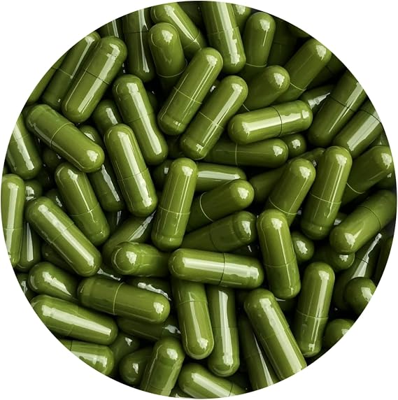 Size 00 Dark Green Empty Capsules for Self Fill, DIY Capsule Size 00, Halal and Kosher Certified Empty Pill Capsules, 00 Pill Capsules, Tio2 Free, Pure Bovine Origin (10000)