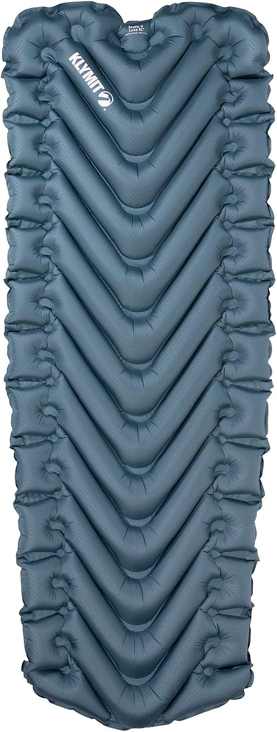 KLYMIT Static V Luxe SL, Sleeping Pad, Extra Wide, Best Comfort for Car Camping, Travel, and Backpacking