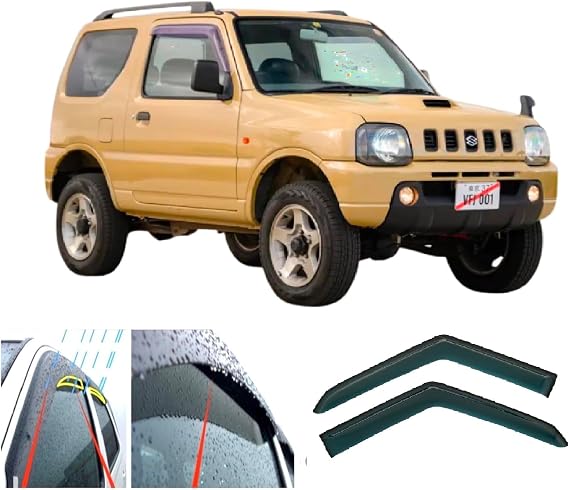 2x Wind Deflectors for Suzuki Jimny 1998 1999 2000 2001 2002 2003 2004 2005 2006 2007 2008 2009 2010 2011 2012 2013 2014 2015 2016 2017 2018