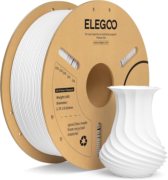 ELEGOO PLA+ Filament 1.75 1 kg White