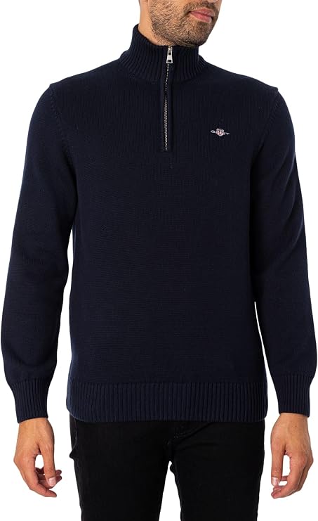GANT Men's Classic Cotton Half Zip Pullover