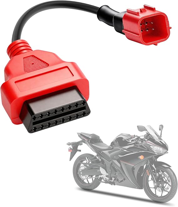 OBD2 Diagnostic Cable Adapter 16-Pin to 6-pin,Motorcycle Diagnostic Cord