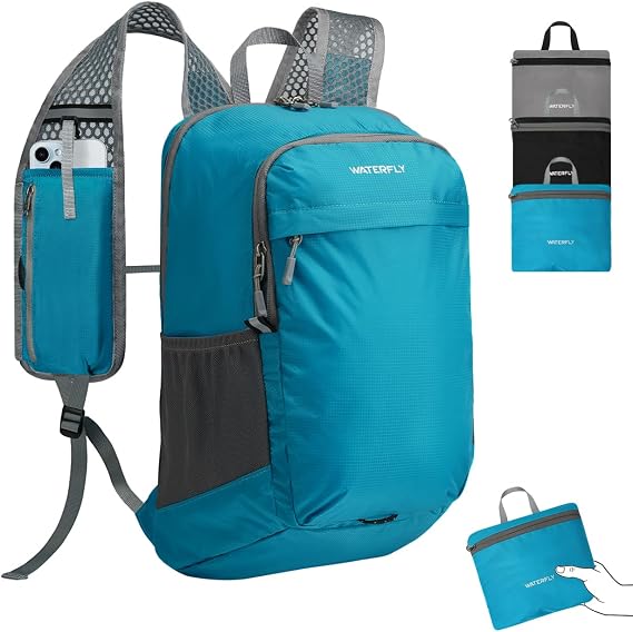 Waterfly 15L Foldable Lightweight Rucksack for Hiking Cycling Women Men