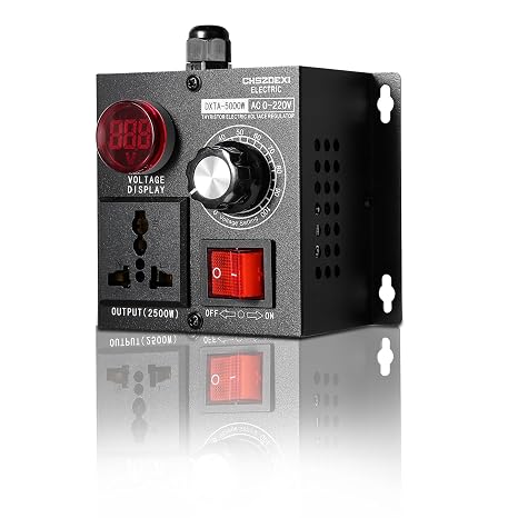 Voltage Regulator 5000W Voltage Converter Transformer High Power SCR Motor Speed Controller AC220V 11A Governor Dimmer for Motor Fan Electric Drill Angle Grinder Lighting Dimming Temperature