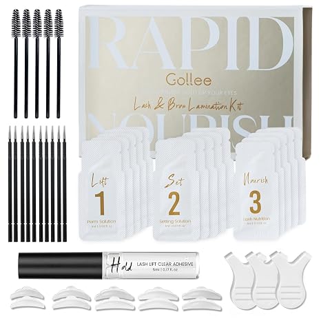 Eyelash Lifting Set Lash Lift Kit 5 Sizes Eyebrow Lifting Set Professional Eyelash Lifting Kit Suitable for Salon and Home Use