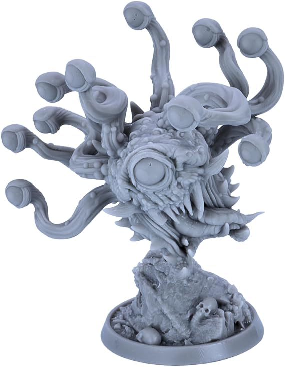Eye Tyrant Miniature – Floating Eyeball Monster for Tabletop RPGs | 32mm Scale Fantasy Creature | DnD, Wargames Compatible | Unpainted Resin Model for Gamers & Painters | Daybreak Miniatures