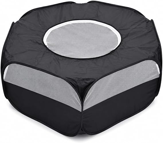 Hamster Playpen & Pet Playpen - Pop Up Small Animal Cage - Black