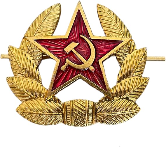 Original Russian Soviet Red Army Military Star USSR Cockade Cossack Hat Metal Pin Badge