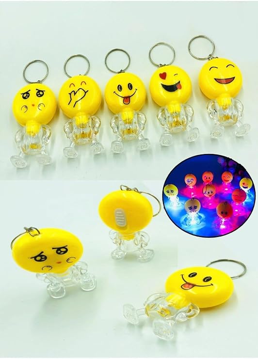 Hyd Işıklı El Feneri Emoji Anahtarlık 10 Adet Karne Hediyesi