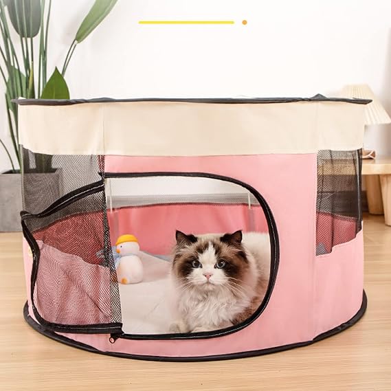 Pet Playpen Cat Playpen Foldable Kennels Playpen Cats Cage Indoor Kitten Crate Dog Play Exercise Pens Tent House Playground for Puppy Dog Cat Rabbit, Indoor Outdoor Travel Camping Use,L
