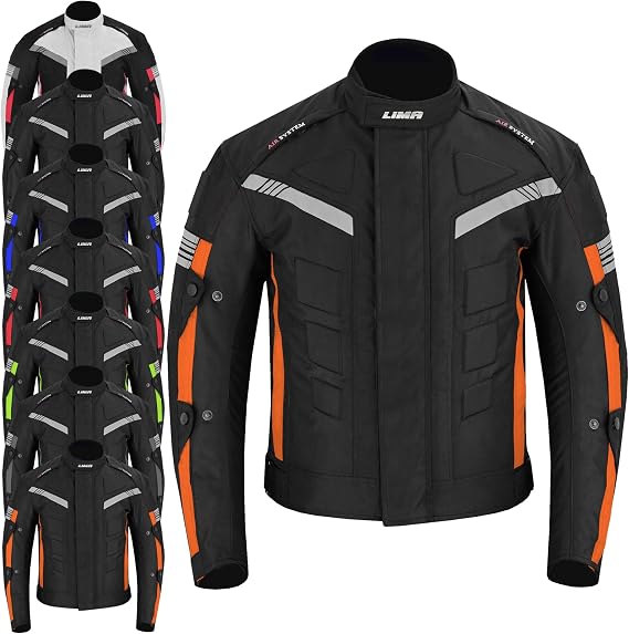 Men’s Motorcycle Motorbike Jacket 4 Season Cordura Textile Biker Jacket Waterproof Windproof with CE Armor, Air Vents & Removable Thermal Liner