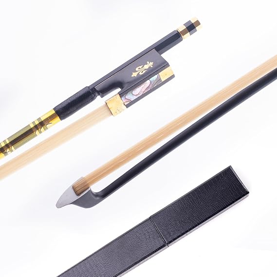 4/4 Carbon Fiber Violin Bow with Case - Lightweight & Balanced