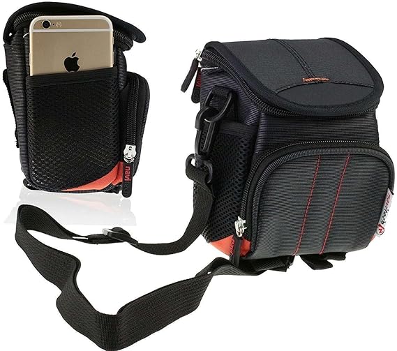 Navitech Black Camera Shoulder Bag Compatible with SIXTARY 4K Digital Camera