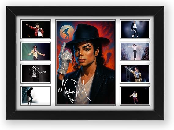 AllStarMedia Tribute to Michael Jackson Inspired Pop Music Poster Print | Fan Art Style Music Legend Wall Art | Premium Music Gift Home Décor Artwork | Limited Edition Print | A4 Framed (30 x 21 CM)