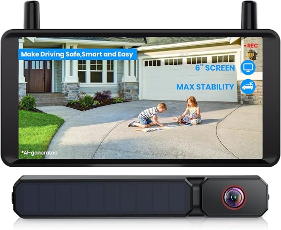 AUTO-VOX 6 Inch Solar Wireless Reversing Camera Kit: 2 Minute Install