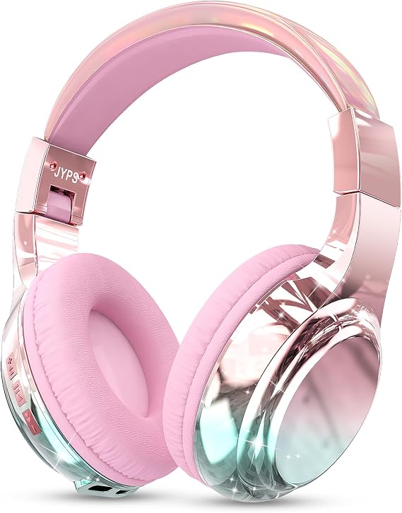 JYPS Kids Headphones Wireless, Metallic Childrens Bluetooth Headphones