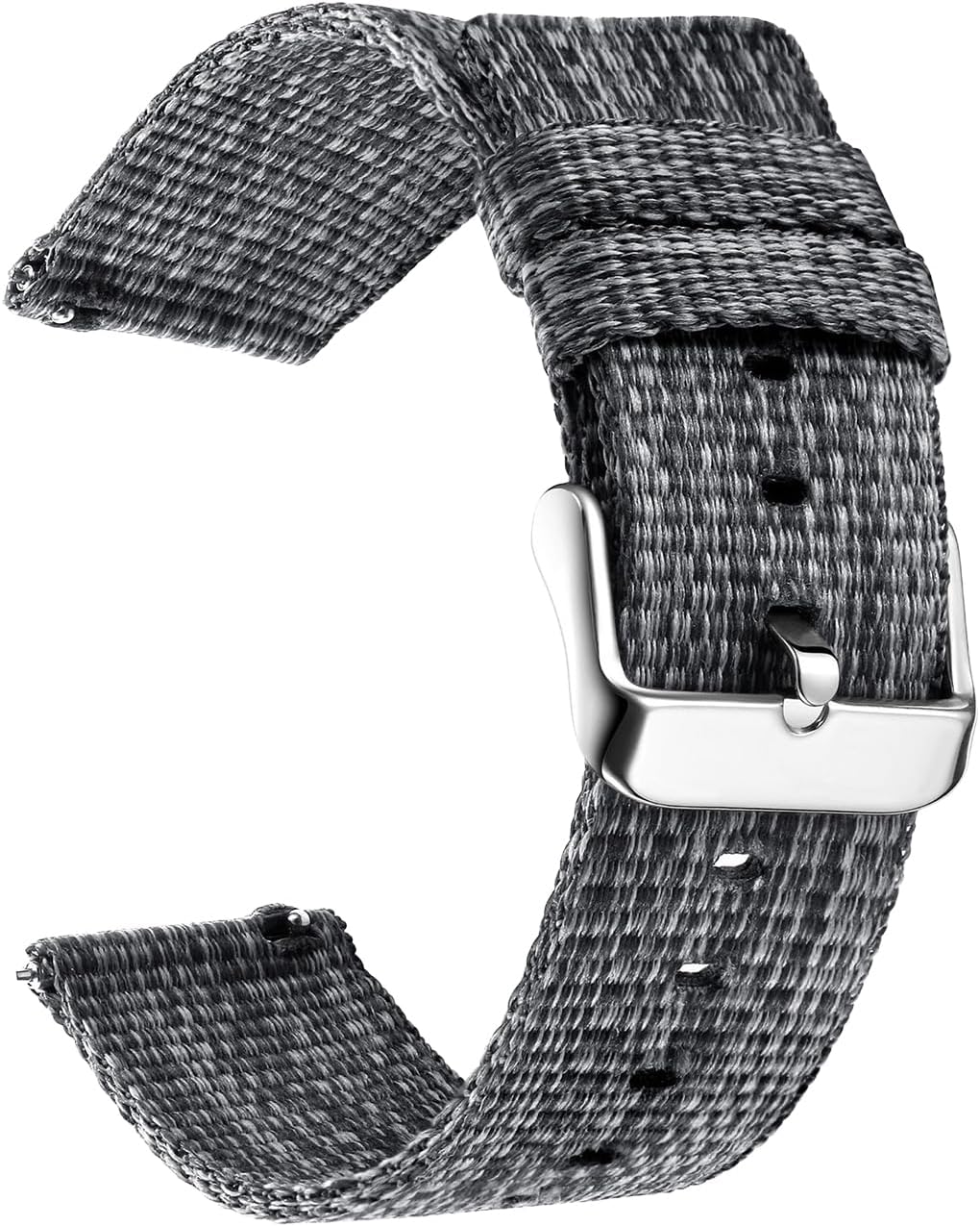 Nylon Canvas Replacement Strap Compatible with Pavlok Shock Clock 3, Adjustable Breathable Woven Fabric Watch Band, Soft Durable Sport Wrist Strap with Stainless Steel Buckle