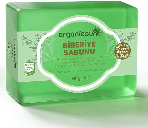 Doğal Biberiye Sabunu 140 Gr - Saç Dökülmesine Karşı | Yüz Vücut ve Saç İçin Kullanıma Uygun