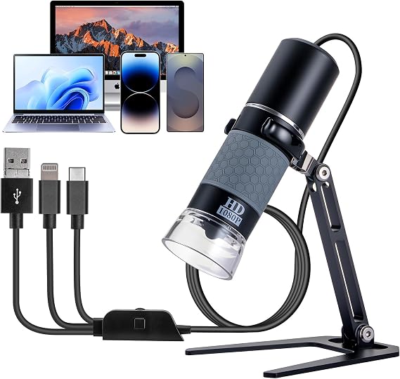 USB Microscope for iPhone Android Phone Tablet and Windows Mac PC