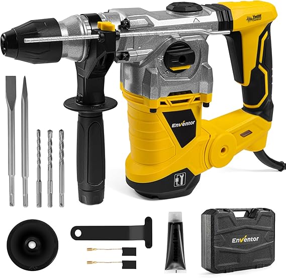 Enventor SDS Drill, 1500W 6J Electric Rotary Hammer Drill, SDS-Plus