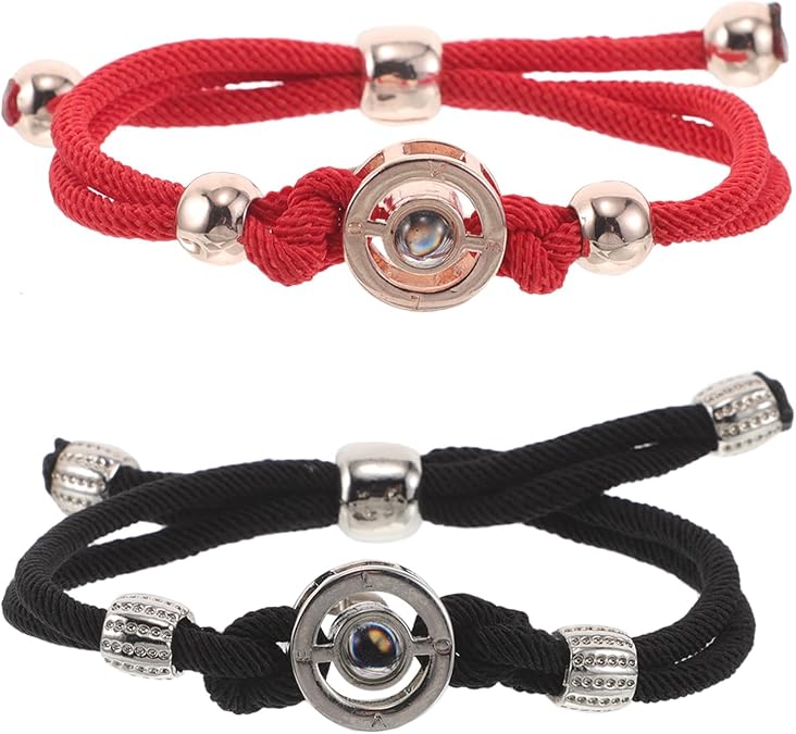 SUPVOX 2pcs Couple Projection Bracelet Love Message Gift for Valentine