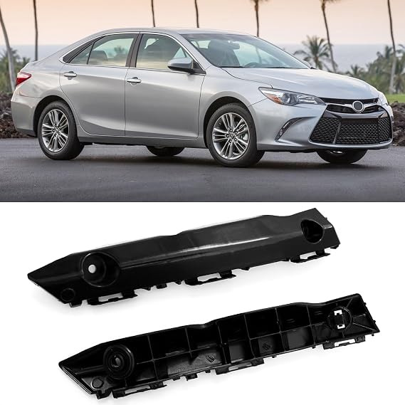 Yumzeco トヨタカムリフロントバンパーブラケット2015 2016 2017、運転席側と助手席側プラスチックフロントバンパーリテーナーサポートブラケット、5253506190 5253606190 1ペア