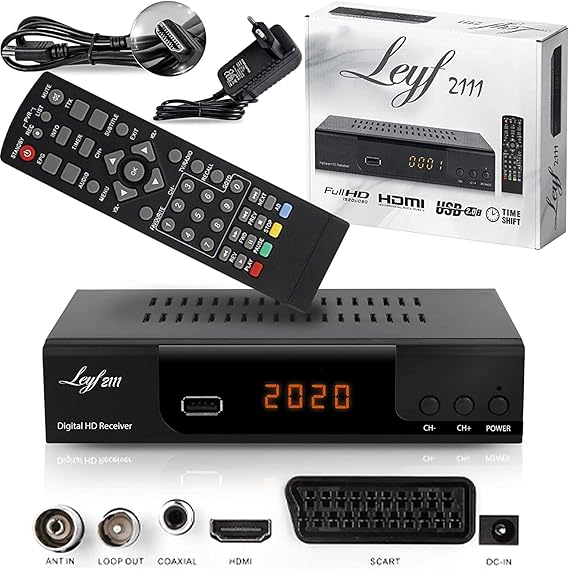 Digital Cable TV Receiver (DVB-C, HDTV, HDMI, SCART, USB 2.0) + HDMI Cable