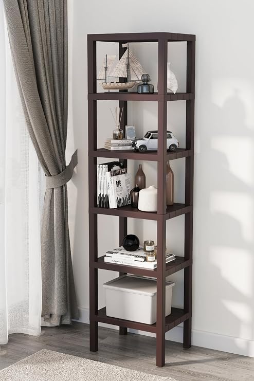 Mithra Life 6 Katlı Plastik Kahverengi Banyo Mutfak Rafı MIT1048