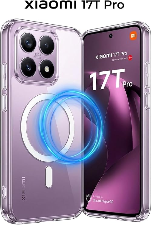 CONSTRAIN - Mi 17T Pro ile uyumlu Şeffaf MagSafe ile uyumlu Wireless Şarj Destekli Sert Kılıf