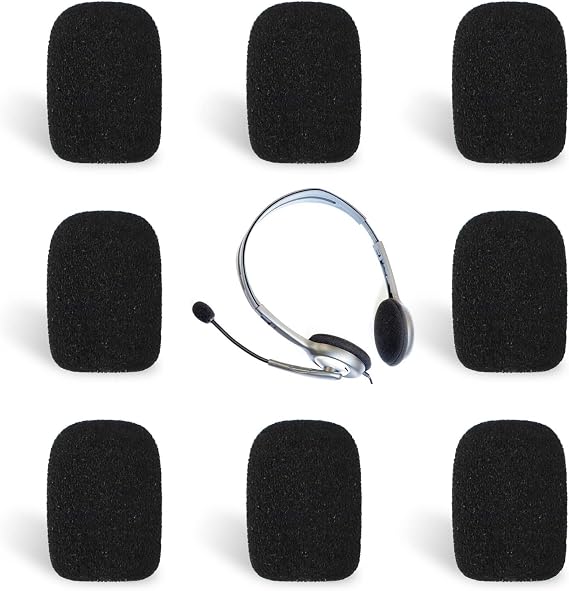 Foam Cover Headset Microphone Windscreen Mic Protector Mini Windscreen Foam Cover Protector Black
