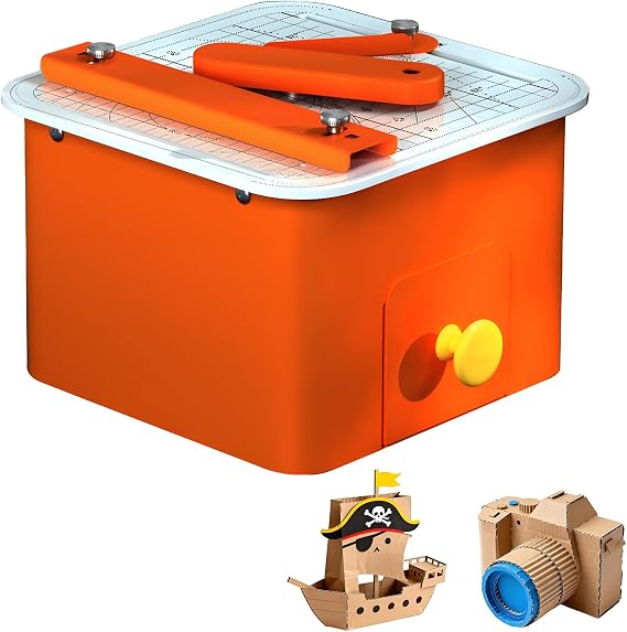 Cardboard Cutter for Kids, Safe DIY Construction Tool Kit for Ages 5+, STEM STEAM Educational Craft Toy, Creative Art Set for 3D Models & Family Projects
