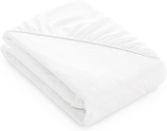 Todocama - Waterproof and Breathable Terry Mattress Protector / Adjustable Mattress Cover (All Sizes Available) (Bed 105 x 190/200 cm)