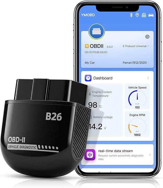 OBD2 Scanner BT 5.1 OBDII Car Engine Diagnostic Tool Engine Code Reader