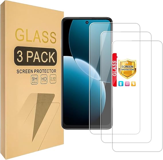 (3 Pack) Compatible with Huawei Nova Y73 4G MGA-LX3 Screen Protector Tempered Glass, Case Friendly [Hardness 9H ][High definition] [Anti Scratch]