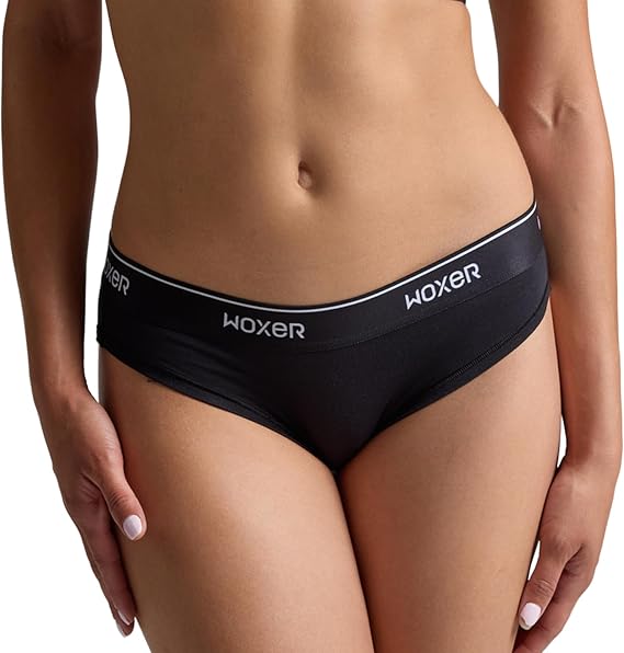Woxer Womens Boxer Briefs Bikini Underwear, Bikini Style Panties, Soft Anti-Chafing, No Roll Inseam