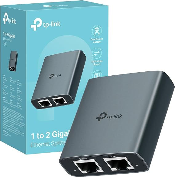 TP-Link EH210 - Ethernet Switch, Gigabit 1 to 2 RJ45 Ports, Plug & Play