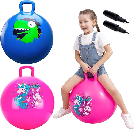 U&C Planet 18in Space Hopper for Kids Age 3 to 8, Outdoor/Indoor Bouncy Toy