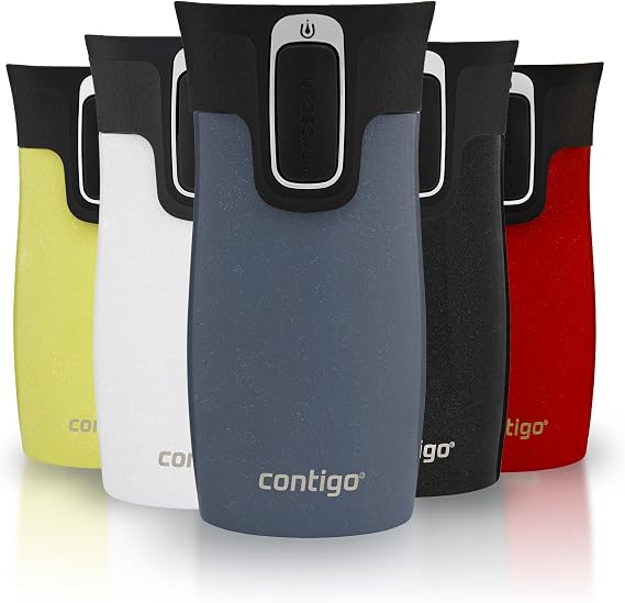 Contigo West Loop Mini Autoseal | Stainless Steel Thermal Mug | Vacuum Flask | Leak Proof Tumbler | On-The-Go Coffee Mug with Easy Clean BPA Free Lid | Lakeside | 300 ml