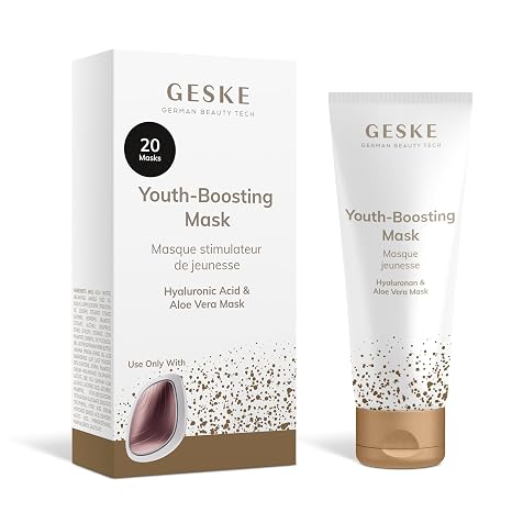 GESKE Youth-boosting Mask Einfach auftragen mit der GESKE Sonic Warm and Cool Mask Anti Aging Masks Feuchtigkeit Gesichtsmasken für Frauen und Männer Vegane Formel ohne Tierversuche