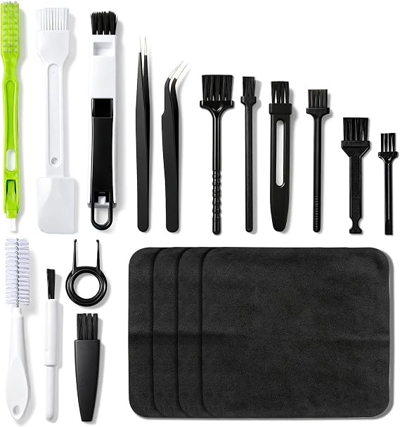 Computer Cleaning Kit, Multi-Purpose Keyboard Cleaning Brushes Anti Static Brushes Clothes for Computer Printer Car Player Camera