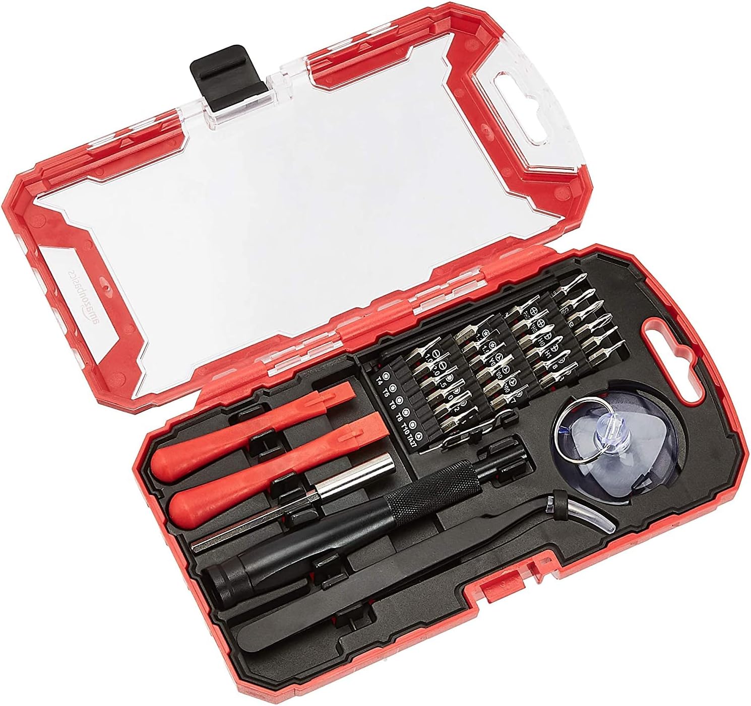 Amazon Basic Screwdriver Set for Electronic Repair 32 Pack for Computers, Tablets, Smartphones and More, Multicolor