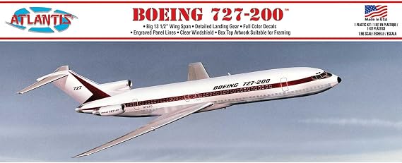 Atlantis 1/96 Boeing 727-200 Boeing Prototype Markings Plastic Model Kit of an American Airliner