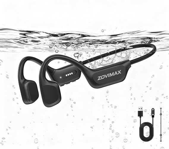 Bone Conduction Swimming Headphones IPX8 MP3 8GB Bluetooth 6.0