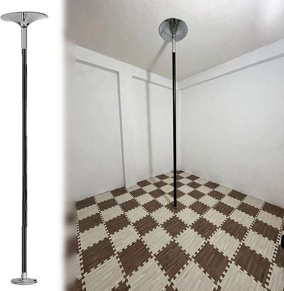 Portable Rotating Stripper Pole, Adjustable 9-10 ft Steel Dance Pole for Home Gym, No Drilling Required, Apartment-Friendly Fitness Pole