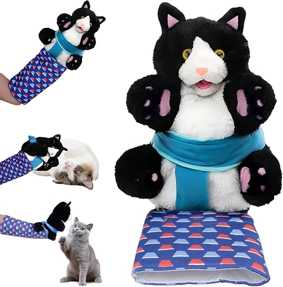 Dandin Cat Wrestling Puppet, Cats Hand Puppets Interactive Toys