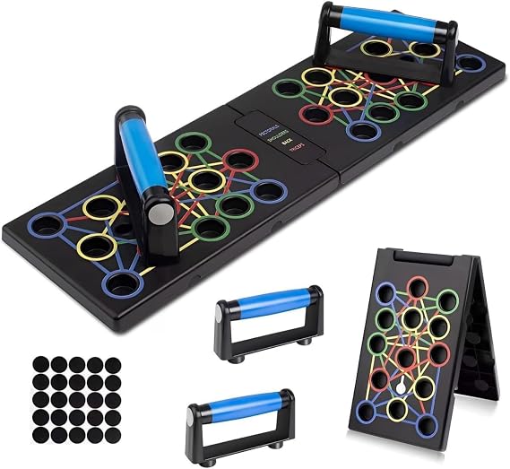 Foldable Push Up Board, Multi‑Function Press Up Board for Home Training